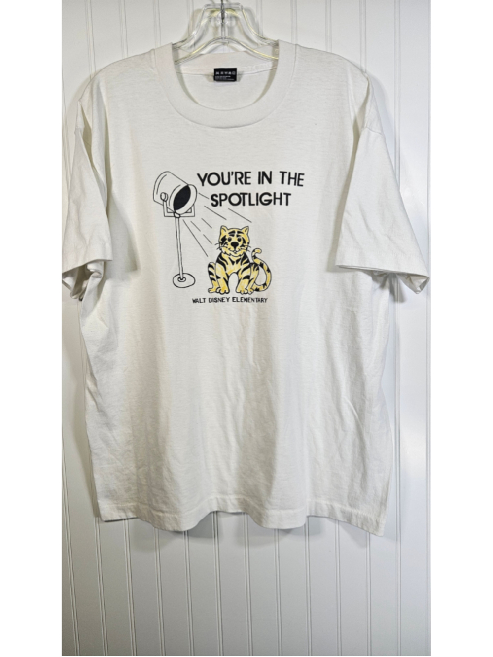 Vintage Walt Disney Elementary Spotlight Tiger T Shirt USA XL Fruit Loom